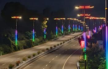 网红“348”，湖北当阳智慧路灯 点亮城市新夜景